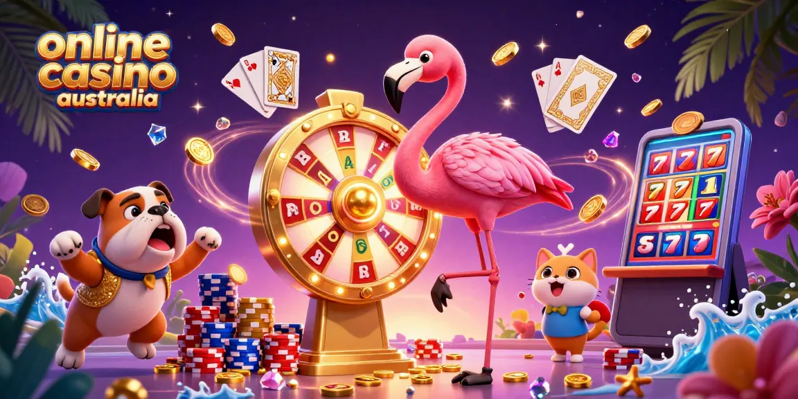 Experience the excitement of an online casino Australia with vibrant characters and mesmerizing game elements.